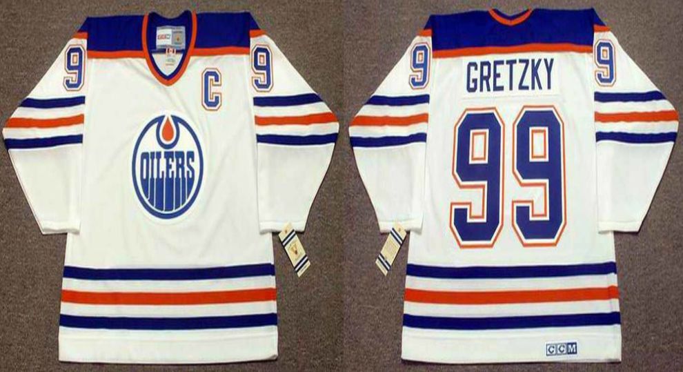 2019 Men Edmonton Oilers #99 Gretzky White CCM NHL jerseys